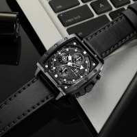 jam tangan Evans Jayden Jam Tangan Pria 9463-1 Kulit Kaca Sapphire Chronograph Water Resistant 10 AT