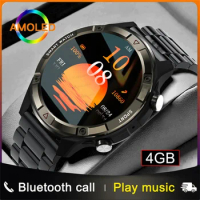 New 4G Memory Smart Watch AMOLED 400*400 HD Always Display The Time Bluetooth Call Local music Smartwatch For Men Android ios