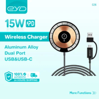 EYD C26 15W Magnetic Wireless Charger Stand for iPhone 14 13 12 Pro Max Mini Airpods Phone Chargers Fast Charging Station