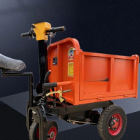 Construction Site Electric Ash Bucket Mortar Tricycle Brick Drawing Platform Trolley