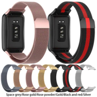 Magnetic Loop Watch Strap For OPPO Watch Free Smart Watch Stainless steel Mesh Bracelet Wristband Belt Correa