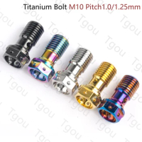 Tgou Titanium Bolt M10 1.0 /1.25 Pitch Banjo Screws for Brembo Brake Line &amp; Single Hole Clutch Banjo