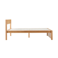 【MUJI 無印良品】木製床架/橡木/雙人加大(大型家具配送)