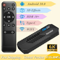 Atonsdeal Mini TV Stick Android 10 Allwinner H616 Quad-core 2GB 16GB Support 4K H.265 Wifi Streaming Smart TV Box 6K HD TV Stick
