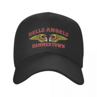 Hammertown Motorcycle Club Race Baseball Cap Men Women Vintage Sun Hats Hells Angels Dad Hat Adjustable Polyester Golf Hats