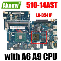 For Lenovo Yoga 510-14AST 500-14ACZ 310S-14AST laptop motherboard Mainboard LA-D541P Motherboard with A6 A9 AMD CPU