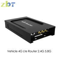 ZBT Vehicle 4G Lte Router Dual Band Openwrt Wireless Wifi Router Sim Card Slot for Car Bus 1200Mbs 2.4G 5.8G External Antenna