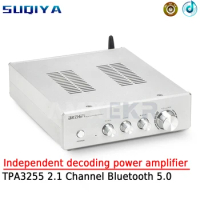 AMXEKR Dual Core TPA3255 Power Amplifier 2.1 Channel Bluetooth 5.0 Independent Decoding Fever Level High Power