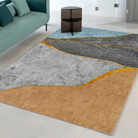 地毯客廳現代簡約幾何圖案茶幾毯臥室床邊床前毯輕奢百搭ins