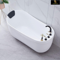 泡澡桶獨立浴缸2022新款獨立式小戶型雙層保溫免安裝家用成人水療壓克力浴缸浴盆