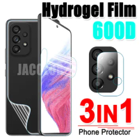 3in1 Hydrogel Film For Samsung Galaxy A53 A52 A51 4G A52s 5G UW Screen Protector Cover Samsun A 53 52S 52 S 51 Camera Lens Glass