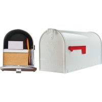 Gibraltar Elite T2 Large White Steel Rural Post Mount Mailbox E1600WAM Gibraltar