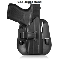 Glock 43 43X Gun Holster OWB Waistband Carry Holster Tactical Hunting Waist Paddle Pistol Handgun Bag Case
