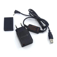 QC3.0 USB Charger + ACK-E12 USB Cable + DR-E12 DC Coupler LP-E12 Dummy Battery For Canon EOS M2 M10 M50 M100 M200 Camera