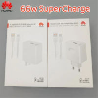 Original 66W Huawei Mate 40 50 Pro Quick Wall Charger Travel SuperCharge 6A Type C Cable For Mate 20 30 RS Pro Nova 8 Se P30 P40