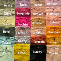 kaos rib knit lengan panjang Polos