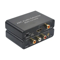 ARC Audio Extractor Adapter 3.5mm Jack HDMI-compatible Digital Optical Analog DAC Converter Splitter for TV