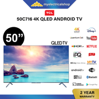 Brand new TCL QLED 50 Inch 4K Android TV 50C716 DVB-T2 Netflix Youtube Smart TV