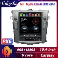 Tokesla For Toyota Corolla Android Car Radio Dvd Multimedia Players Tesla Touch Screen PX6 2 Din Stereo Receiver Gps Navigation