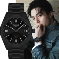 【TISSOT 天梭】PRC 100系列 Solar太陽能腕錶 男錶 手錶-39mm 黑色(T1514223305100)