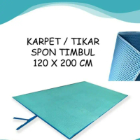 DISKON TIKAR / KARPET / MATRAS PLASTIK SPON BENTOL TIMBUL Biru