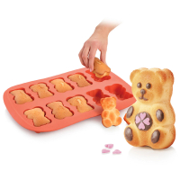 【TESCOMA】Delicia 10格矽膠蛋糕模 小熊(點心烤模)