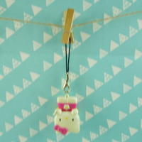【震撼精品百貨】Hello Kitty 凱蒂貓 手機吊飾 夾子 粉【共1款】 震撼日式精品百貨