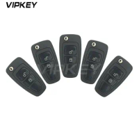 Remotekey 5pcs 2 Button 433mhz FSK 4D63 Chip HU101 For Ford Ranger C-Max Focus Grand Mondeo 5WK50165 5WK50166 5WK50168 5WK50169