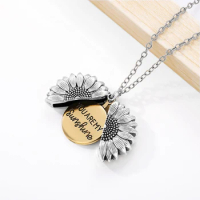 You Are My Sunshine Necklaces For Women Lover Rose Gold Silver Color Long Chain Female Sunflower Pendant Necklace Jewelry 2020