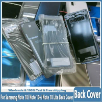 For Samsung Note10 N970 Note10 plus N975 Note10 Lite N770 Battery Back Cover Door Housing + Camera Glass Lens Frame
