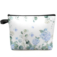 Eucalyptus Daisy Butterfly Flower Daisy Leaf Makeup Bag Pouch Women Essentials Cosmetic Bags Organizer Storage Pencil Case
