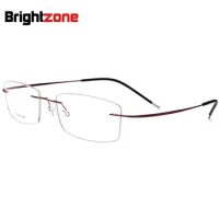 Amazon Ebay Shopee Berserk Rimless Unisex Style Glasses Frame Titanium Myopia Spectacle Optician Recommend Changeable Lens Shape