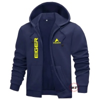 Jaket Zip, Fesyen Hay, Teks Mager, Jaket Kuning, Untuk Lelaki dan Wanita, Jaket Tebal
