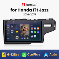 Junsun V1 AI Voice Wireless CarPlay Android Auto Radio for HONDA FIT JAZZ 2014 2015 4G Car Multimedia GPS 2din autoradio