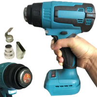 2000W 50-600℃ Electric Heat Gun for Makita 18V Battery Cordless Handheld Hot Air Gun with 3 Nozzles Industrial Home Hair Dryer