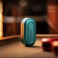 全城熱賣 - EDC上上簽無限位推牌指尖陀螺啪啪幣金屬解壓玩具甩牌多功能減壓POD推牌-藍色