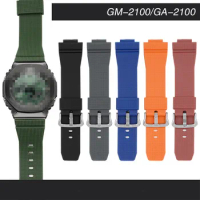 16mm Rubber Wrist Smart Watch GA2100 GM2100 Band Strap Bracelet Watchband Replacement Wristband GA-2100 GM-2100 Belt