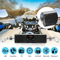 10Pcs/Lot Bluetooth Motorcycle MP3 Music LED Player Speakers Motorbike Stereo Speaker FM Radio Waterproof Audio Player HOT