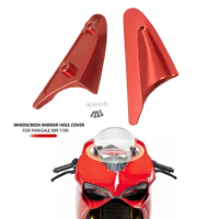 For DUCATI PANIGALE 899 1199 2012 2013 2014 2015 Motorcycle Windscreen Mirror Hole Cover Driven Mirror Eliminators Cap Cover