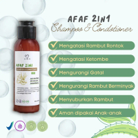 Shampoo CONDITIONER AFaF 2in1 Kemiri Bakar Penumbuh Rambut Rontok Shampo Anak Anti Ketombe Hair Trea