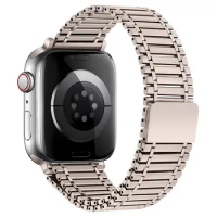 Magnetic Link strap For Apple watch band 44mm 45mm 49mm 40mm 41mm 38mm 42mm stainless steel Bracelet iWatch Serie 8 SE 3 7 Ultra