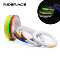 Bicycle Reflective Cycling Fluorescent Reflective Tapes MTB Motorcycle Safety Decor Sticker Bike Body Rim Wheel Stripe Sticker