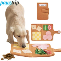Pet Dog Snuffle Mat Puzzle Plush Dog Toys for Small Medium Dogs Dog Slow Food Toys Feeding Bowl Food Dispenser Treats Pad