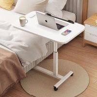 床邊桌 懶人桌 筆電桌 升降桌床邊桌可移動可伸縮桌子帶輪升降 子可折疊床頭小桌子床上用