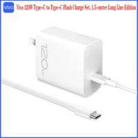 Official Original Quality Vivo 120W Type-C to Type-C Flash Charge Set 1.5-meter Long Line For Vivo X100 x90 Pro IQOO 12 Pro