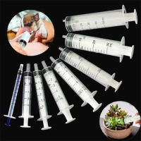 1/2/5/10pcs 2-50mL Plastic Syringe Hydroponics Analyze Measuring Cubs Nutrients Syringe For Injectors Cartridge Pets Cat Feeders