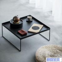 附發票 【0225HH】北歐簡約創意茶幾日式禪意飄窗小茶桌鐵藝民宿陽臺榻榻米矮桌茶臺