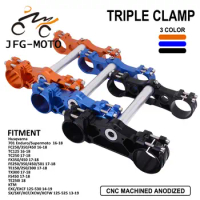 Motorcycle Triple Tree Clamps Steering Stem And Bar Mount For KTM SX SXF XCF XCW XCFW EXC EXCF 125 150 250 350 450 525 530 13-19