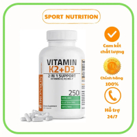 Bronson Vitamin K2 + D3, Vitamin D3 K2 MK7 giúp chắc khỏe xương, tăng chiều cao, tăng sức đề kháng