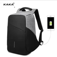 KAKA Men Backpack USB charging Rucksack Men 15.6 inch Laptop Backpacks For Teenagers Male Mochila School backpack Shoulder Bags